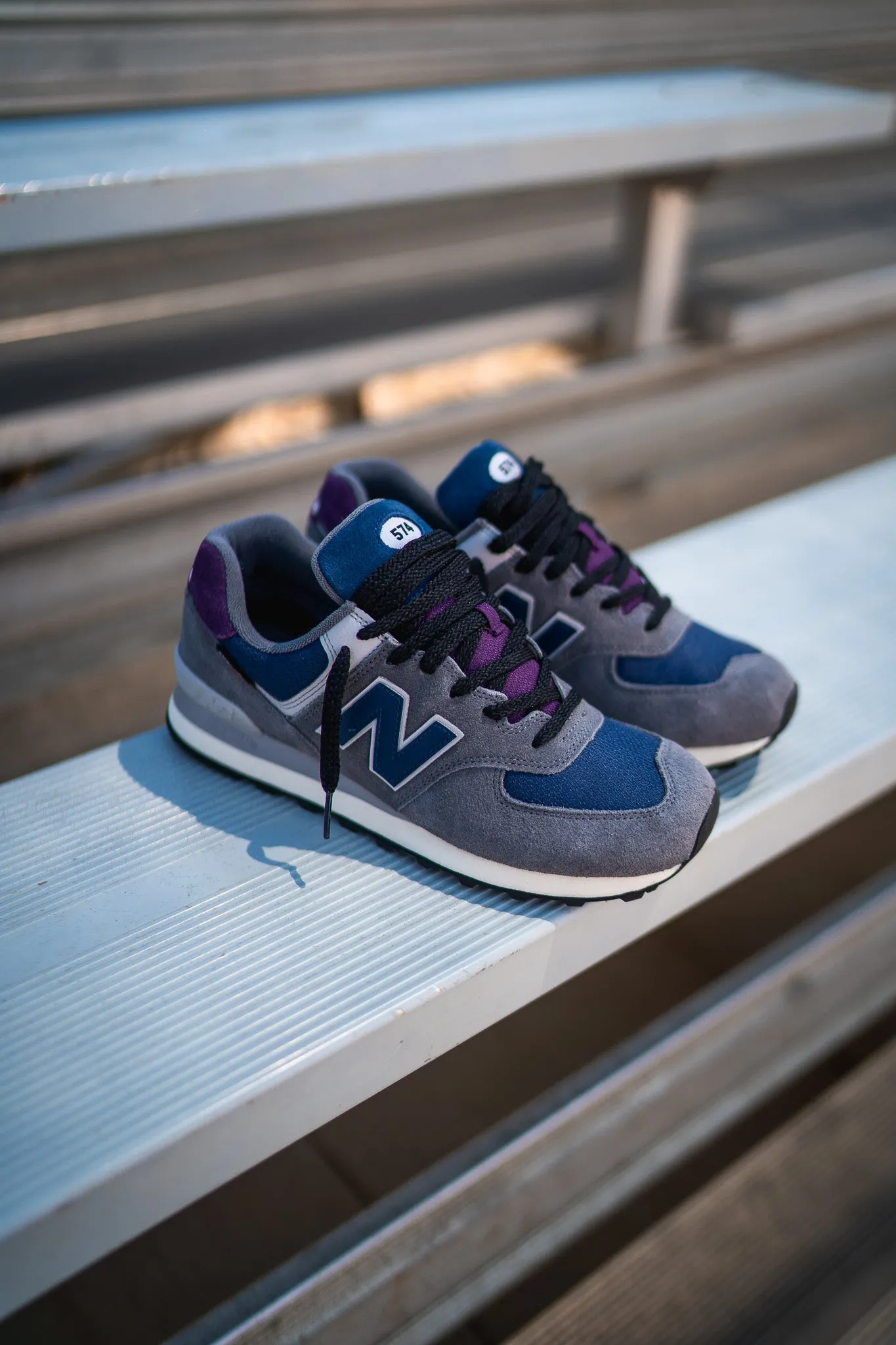 time-saving Mens New Balance 574 (Grey/Blue) - U574KGN