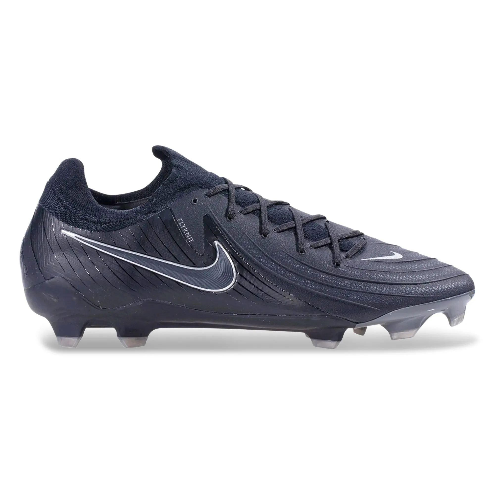 Lightweight kids' shoes Traction Outsole Nike Phantom GX II Pro Firm Ground Soccer Cleats (Black/Black)