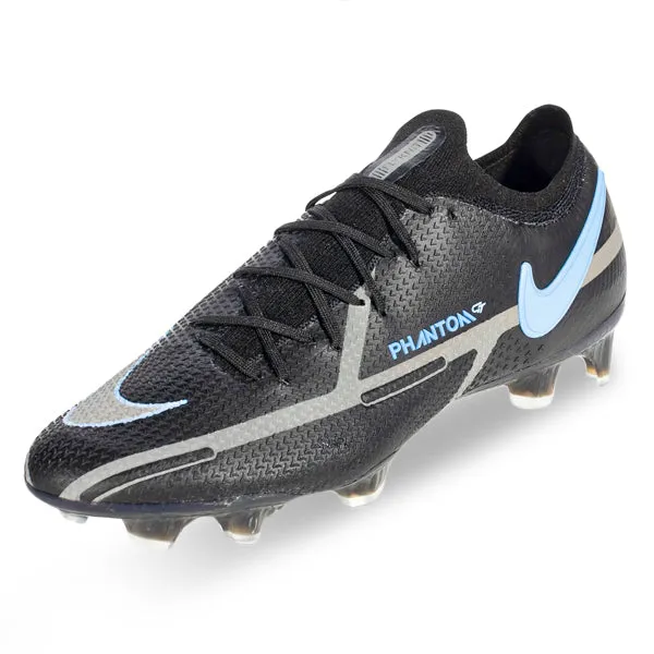 durable shoes Nike Phantom GT2 Elite FG Soccer Cleats(Black/Iron Grey)