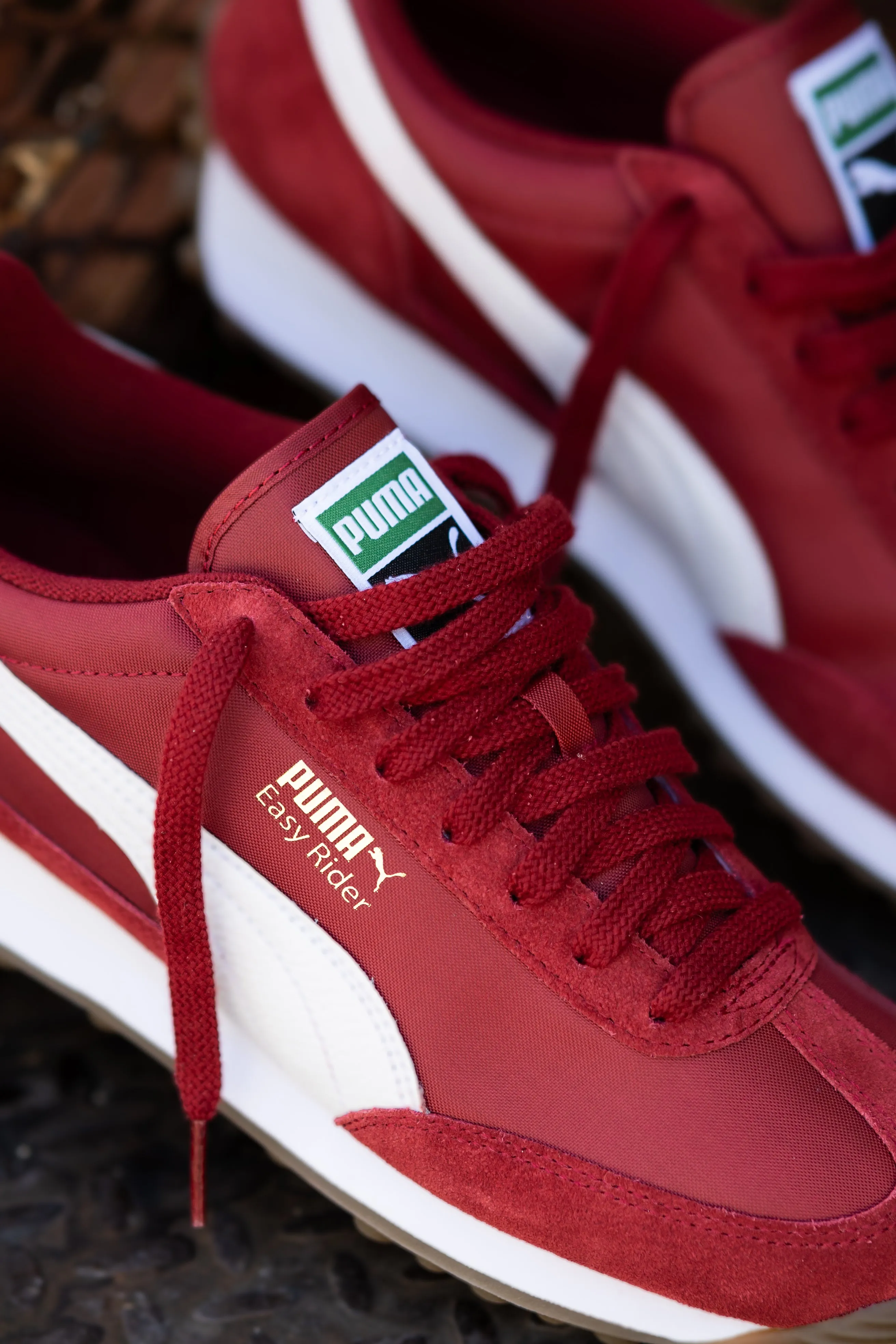 Mens Puma Easy Rider Vintage (Intense Red/Puma White) Matte travel - convenient