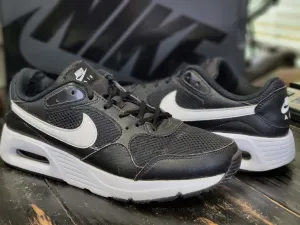 2021 Nike Air Max SC Black/White Running Shoes  CW4554-001 Women 8 running in a sidewalk area shoes