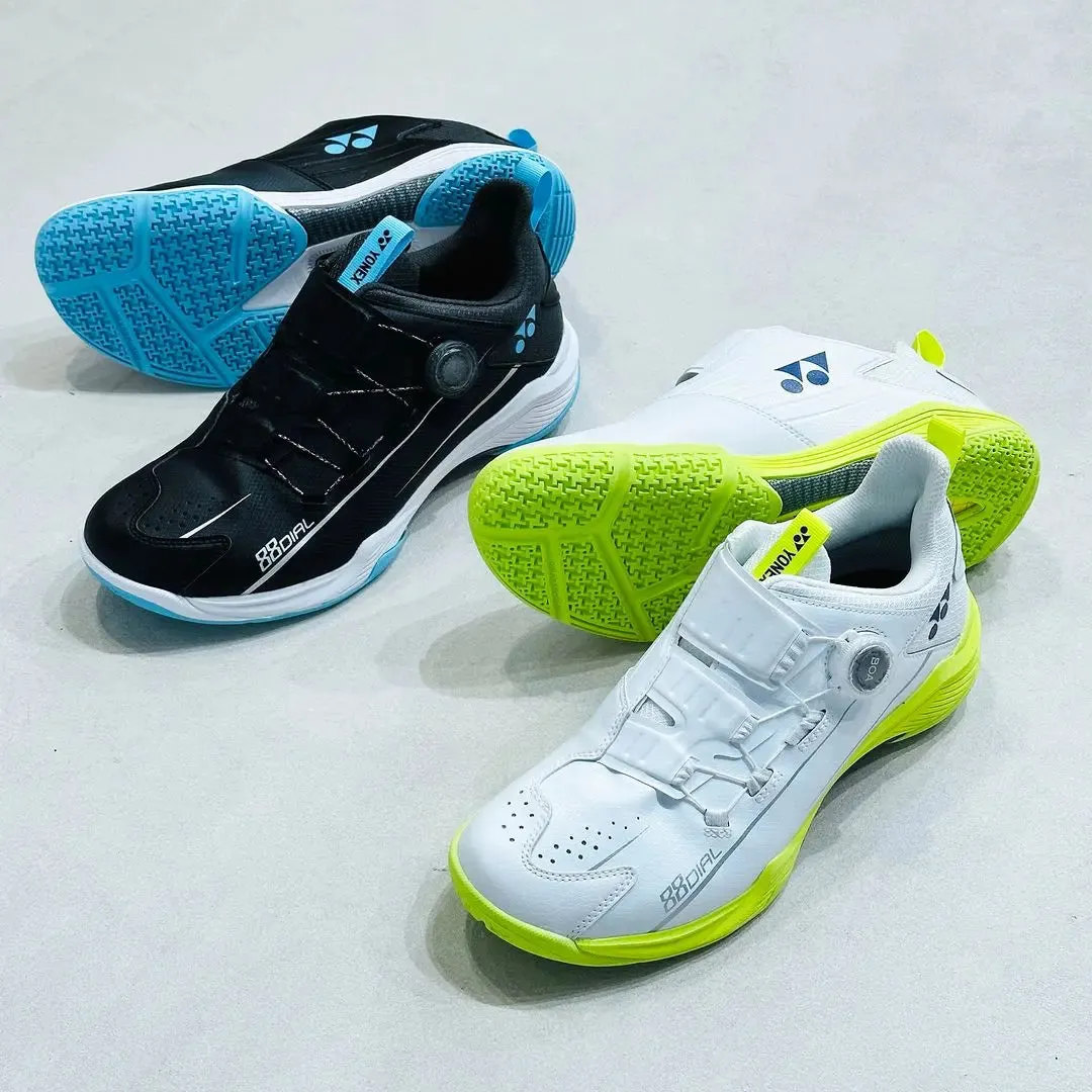 Toe Lock Heel Guard Yonex Power Cushion 88 Dial 2 Wide (Black/Ice Blue)