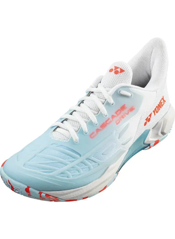 Stop Edge Jump Ultra Yonex 2024 Power Cushion Cascade Drive 2 Badminton Shoes [White/Water Blue]