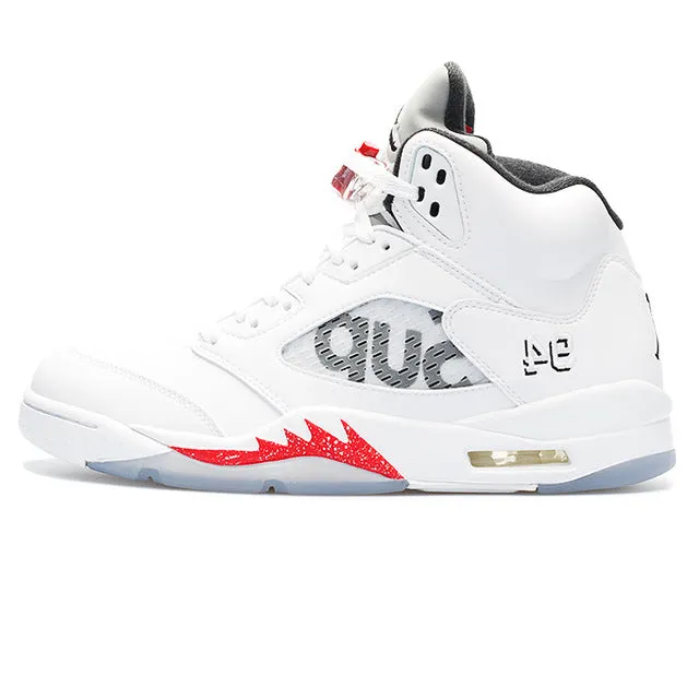 Heat dissipation Original New Arrival Authentic Nike Air Jordan 5 Retro Supreme "Supreme" Mens