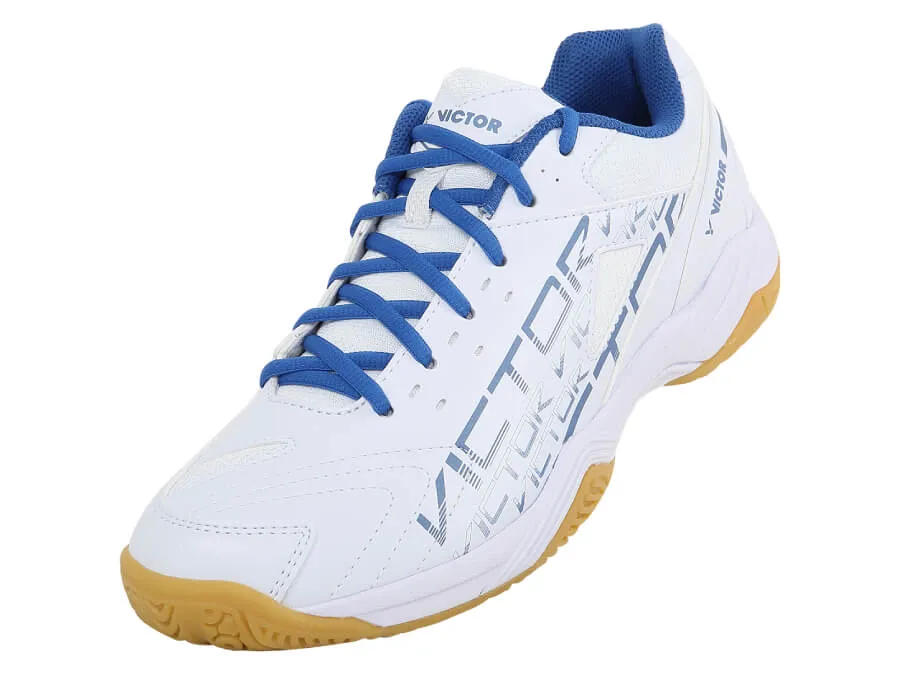 Victor A170 AF Court Shoes [White/Nautical Blue] Sturdy