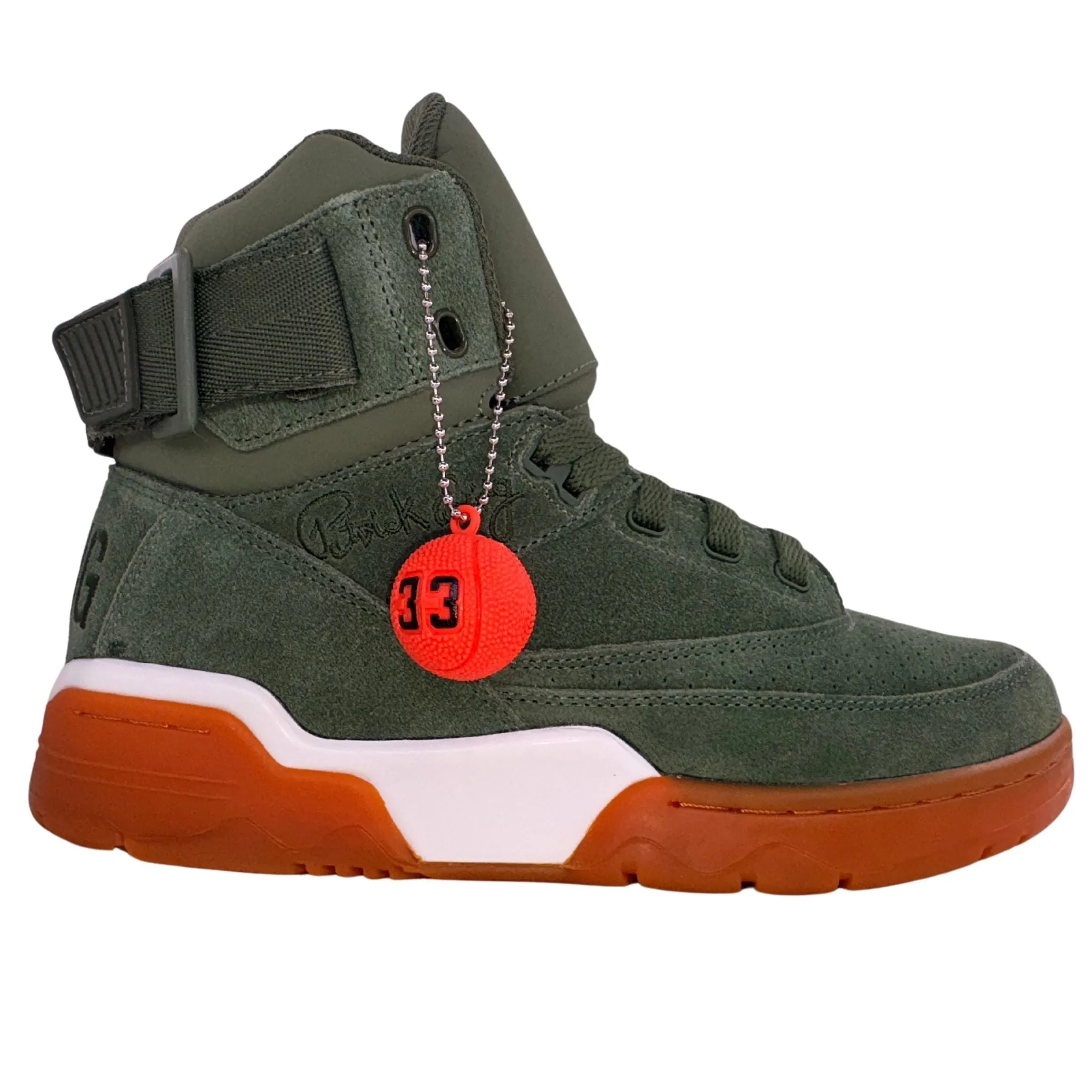 Brave Walk Urban Sleek Patrick Ewing Athletics Men's 1EW90212-363 33 HI Chive Green White Gum Basketball Shoes