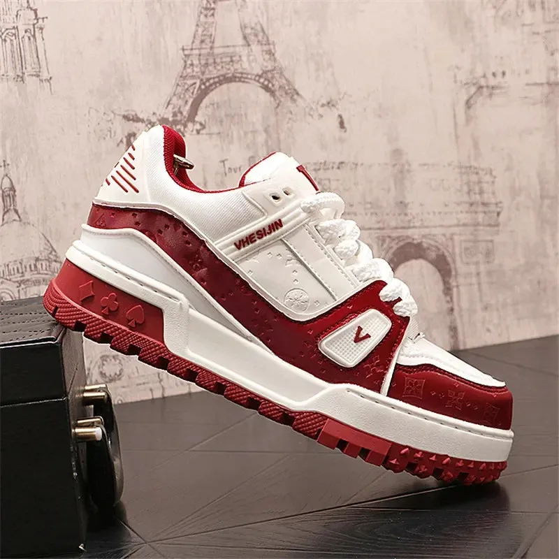 Cool Tone Designer Wedding Party Men Shoes Autumn Fashion Casual Sneakers Man Thick Bottom Walking Office Leisure Loafers Shoes for Men