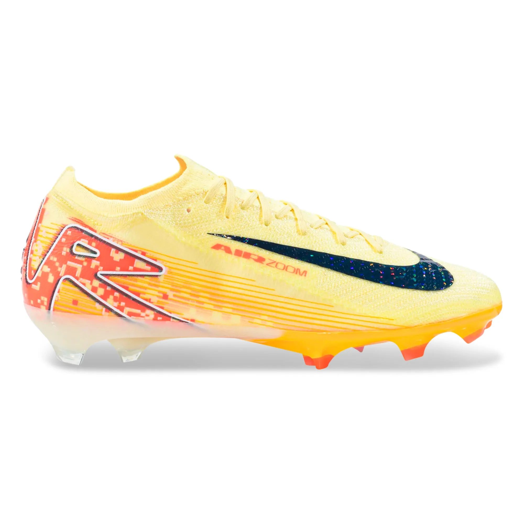 Nike Zoom Vapor 16 Elite KM FG Soccer Cleats (Light Laser Orange/Armory Navy) Warm Up