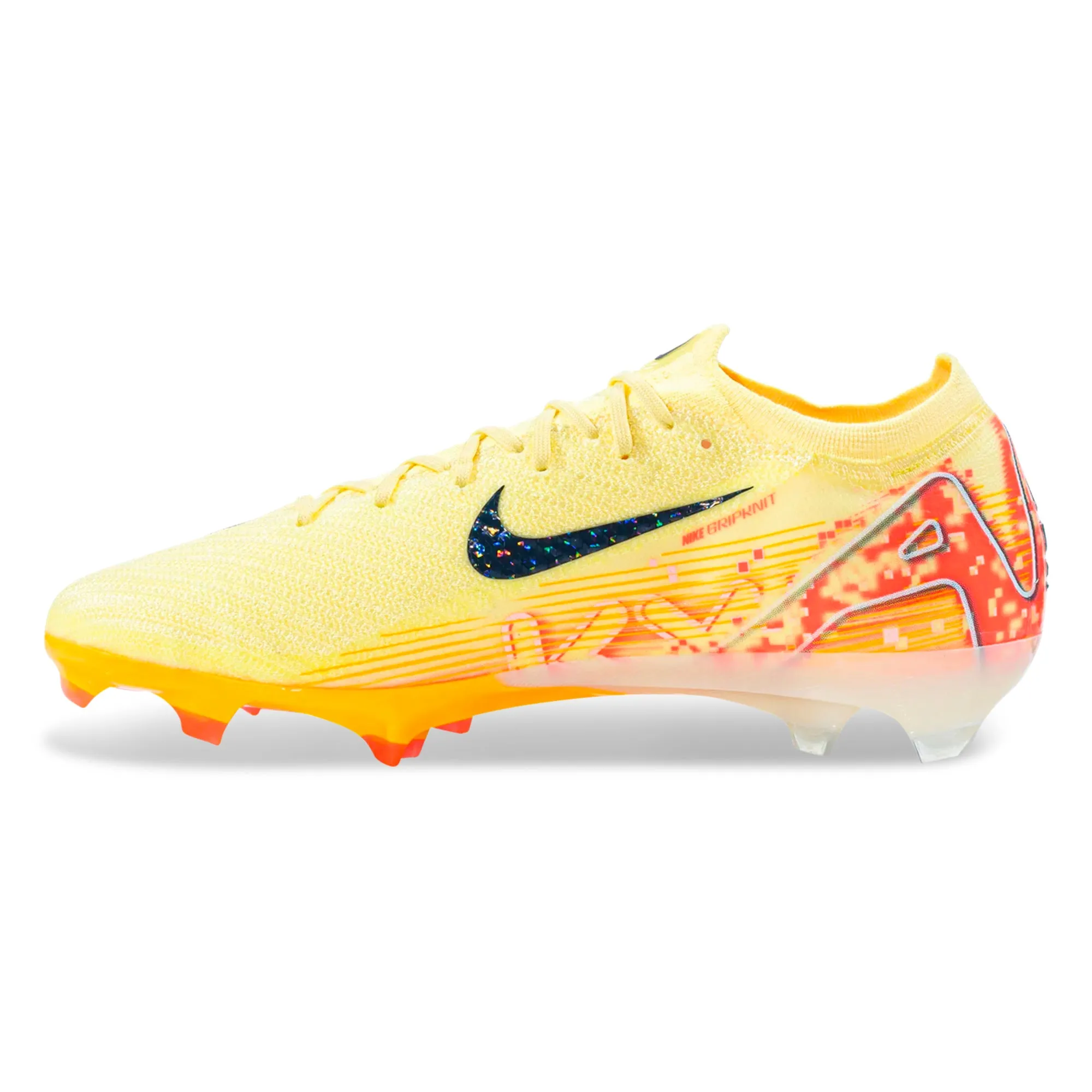Nike Zoom Vapor 16 Elite KM FG Soccer Cleats (Light Laser Orange/Armory Navy) Adult Size Ankle Support