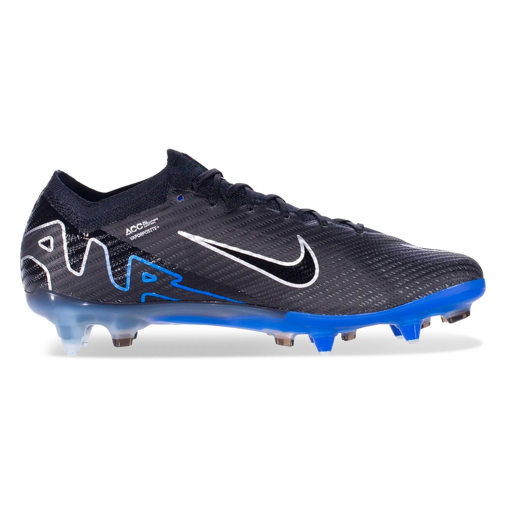 safety boots Nike Zoom Vapor 15 Elite SG-Pro Soccer Cleats (Black/Chrome-Hyper Royal)
