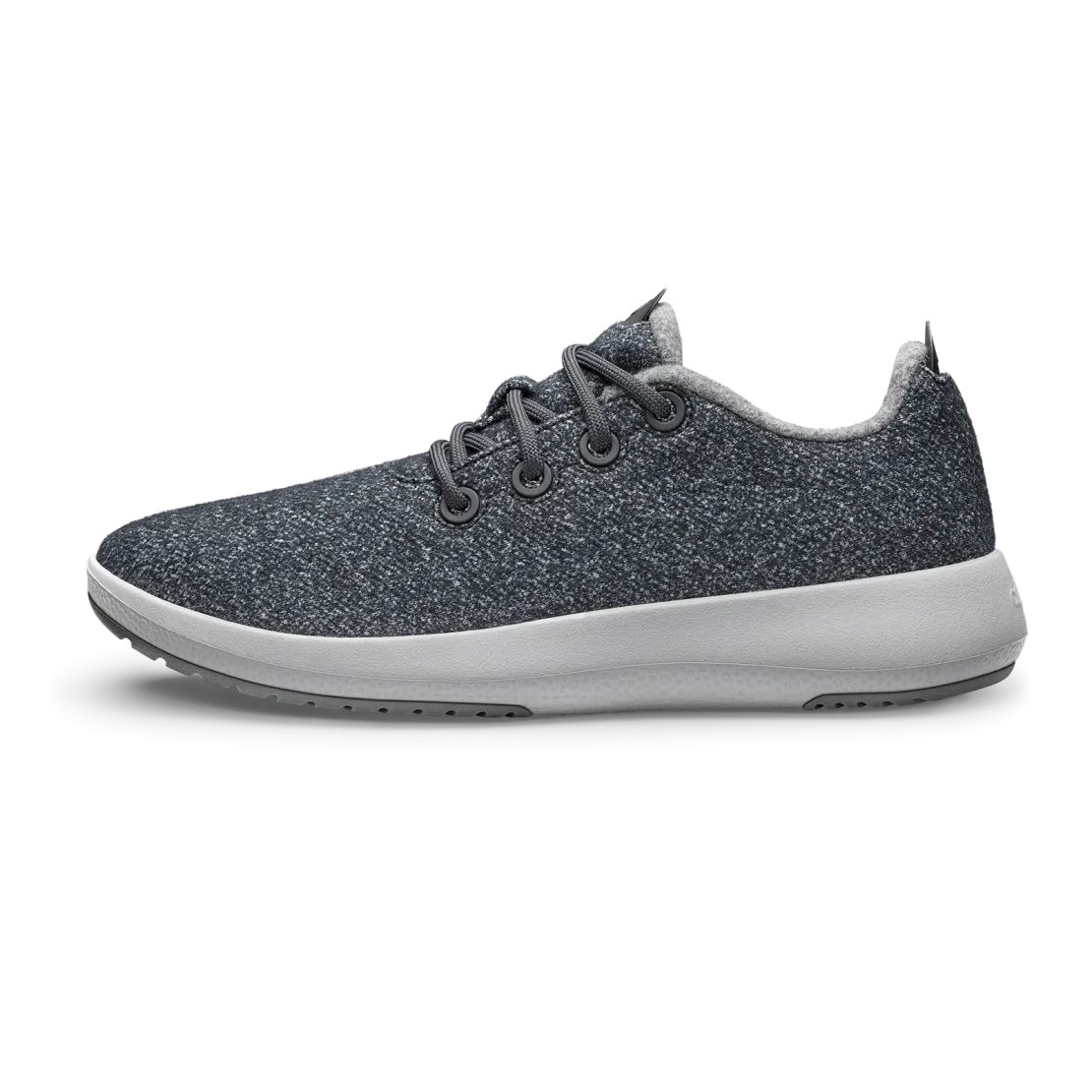 Women's Wool Runner Mizzle - Dark Grey (Light Grey Sole) Zip Up Design Lace Up Closure Mechanism