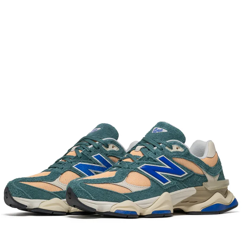 Saucony PowerGrid fitness event running gear New Balance 9060 - New Spruce/Peach Blossom