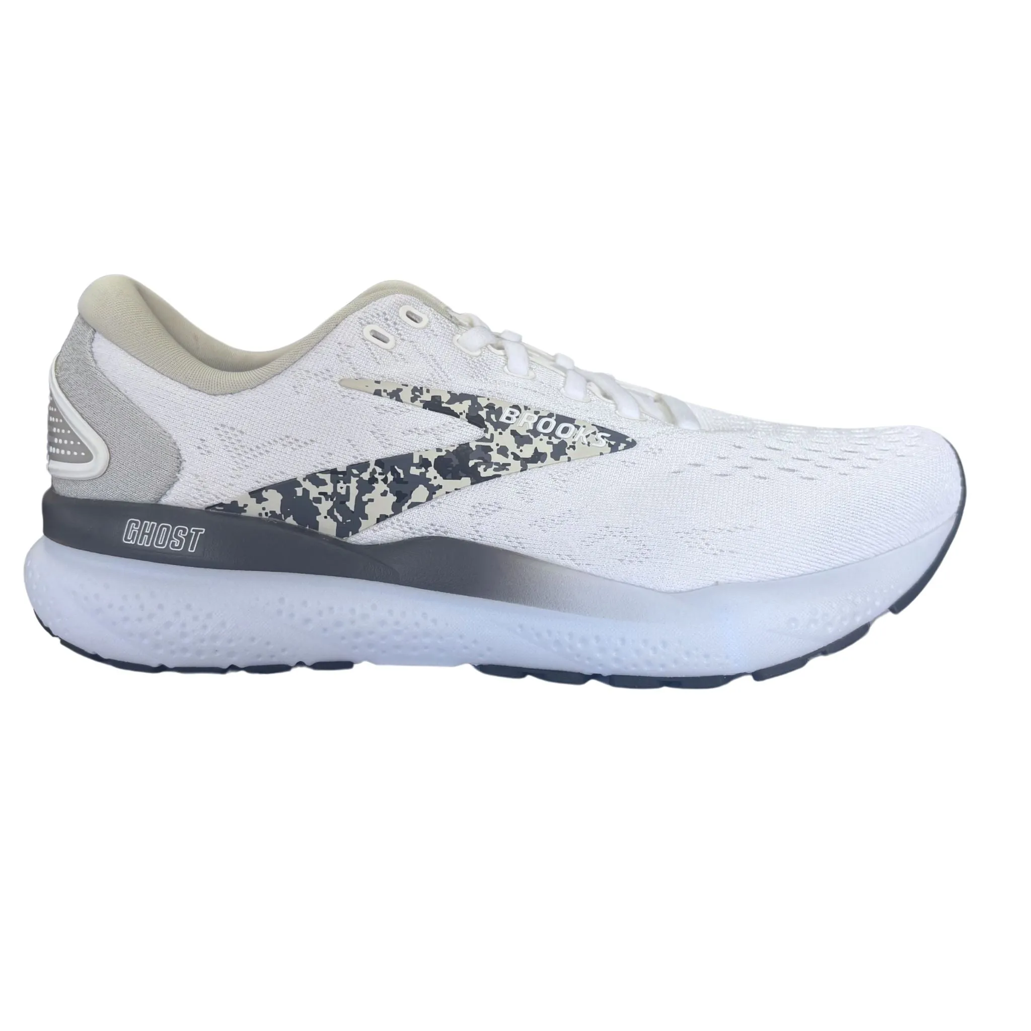 Brooks Women's 120407 147 Ghost 16 White Oyster Lava Cushion Support Running Shoes Shock absorption