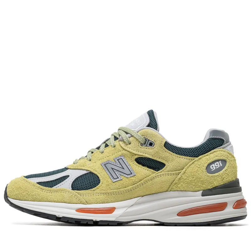 New Balance Made In UK 991v2 'Grape Sorbet' - Beechnut/Trekking Green Energy Flex StablePlatform