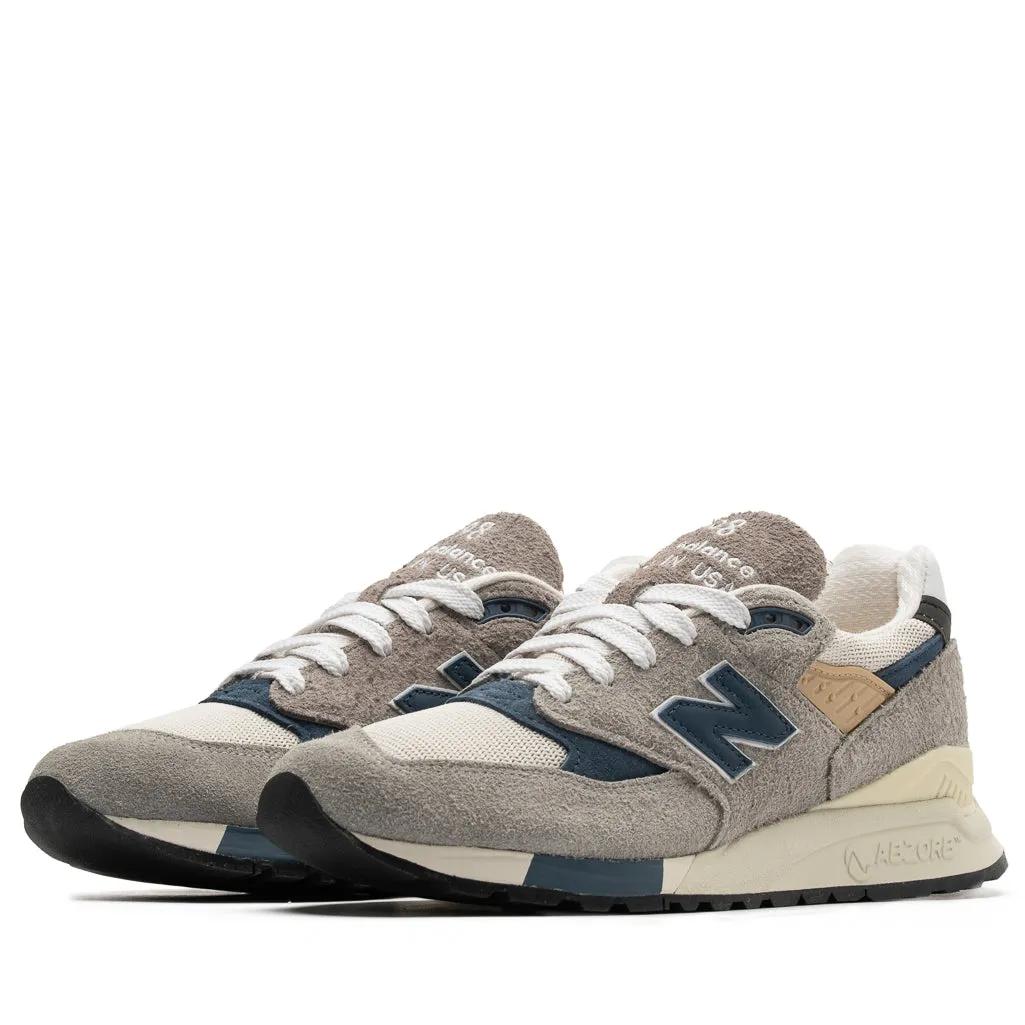 New Balance Made in USA 998 - Grey/Navy smooth ride shoe experience daily runner shoes
