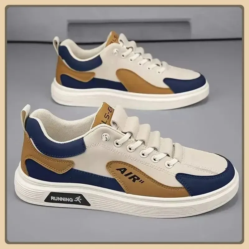 Adjustable Fit Trend 2025 New Men's Shoes Leather Fashion Low-top Men's Casual Trendy Shoes Running Sports