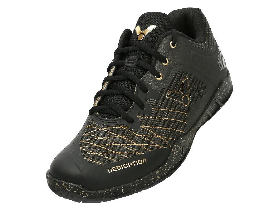 Victor VGHS CX Court Shoes [Black/Gold] Jump Flow