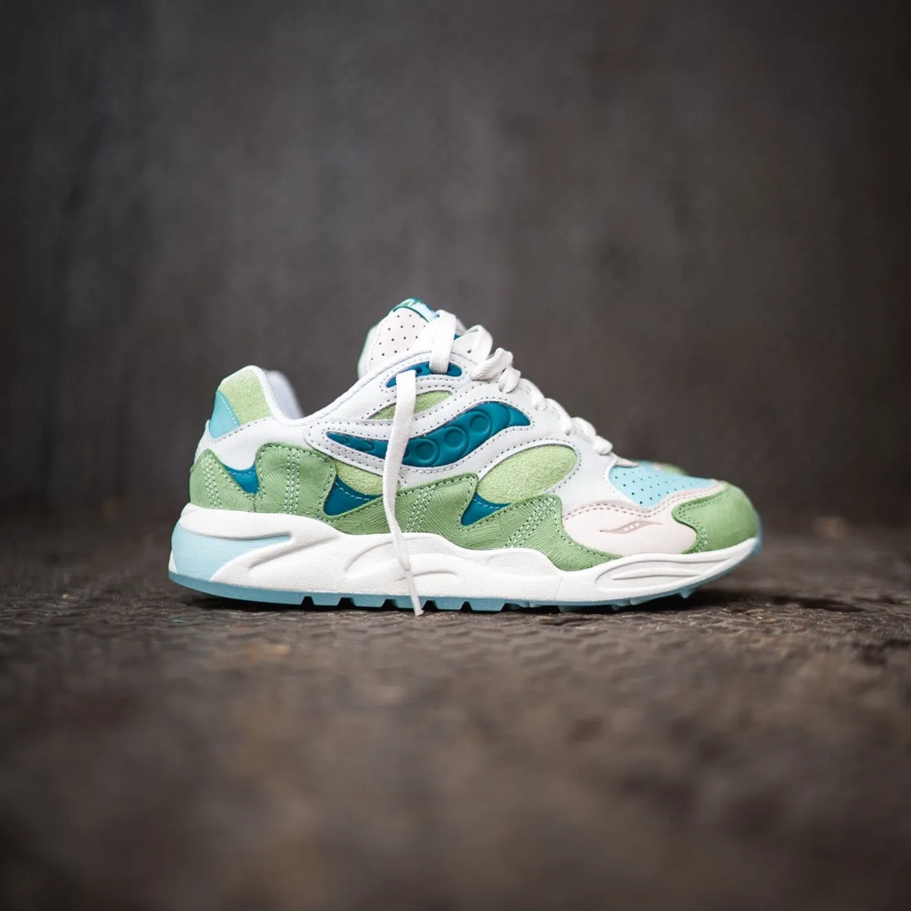 Mens Saucony Grid Shadow 2 (Green/Tan) Flattering performance