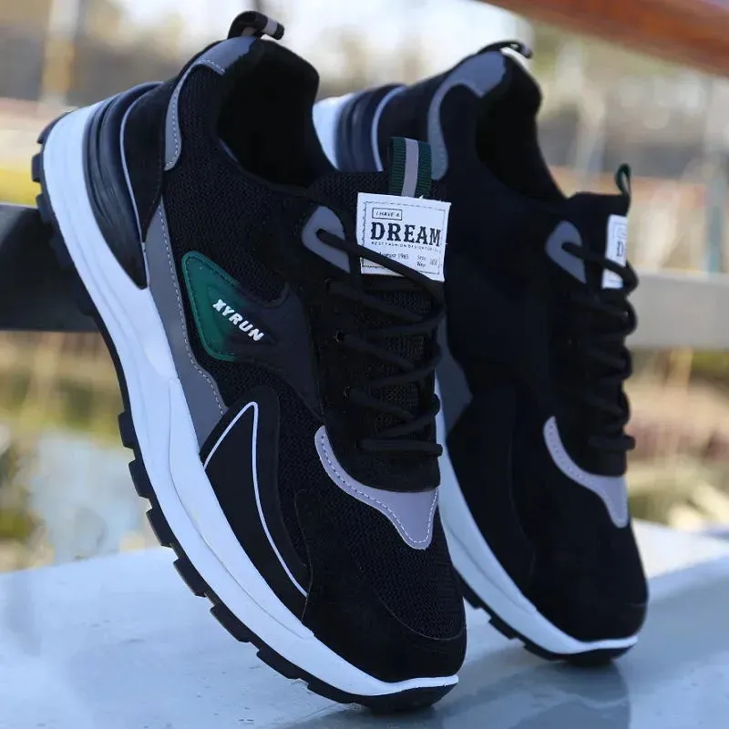 Clear Glow Fast pace Fashion Men's Shoes Mesh Breathable Casual Sneakers Lace Up Comfort Running Shoes for Men Luxury Tennis Shoes Zapatillas Hombre