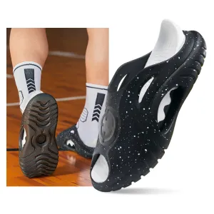 Multi Directional Traction Pattern Impact Absorption Cushioning Rigorer Shark Slides Black (Pack without box) [Z123260506-3]