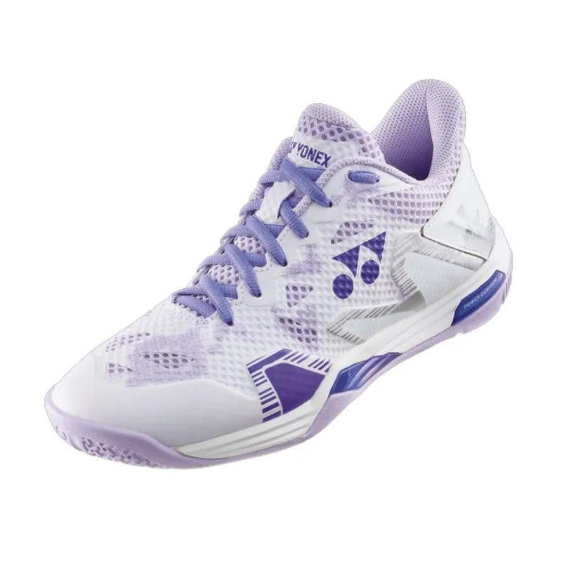 Durable Sole Air Flex YONEX Power Cushion Eclipsion Z White/Purple WOMEN'S Badminton Shoes