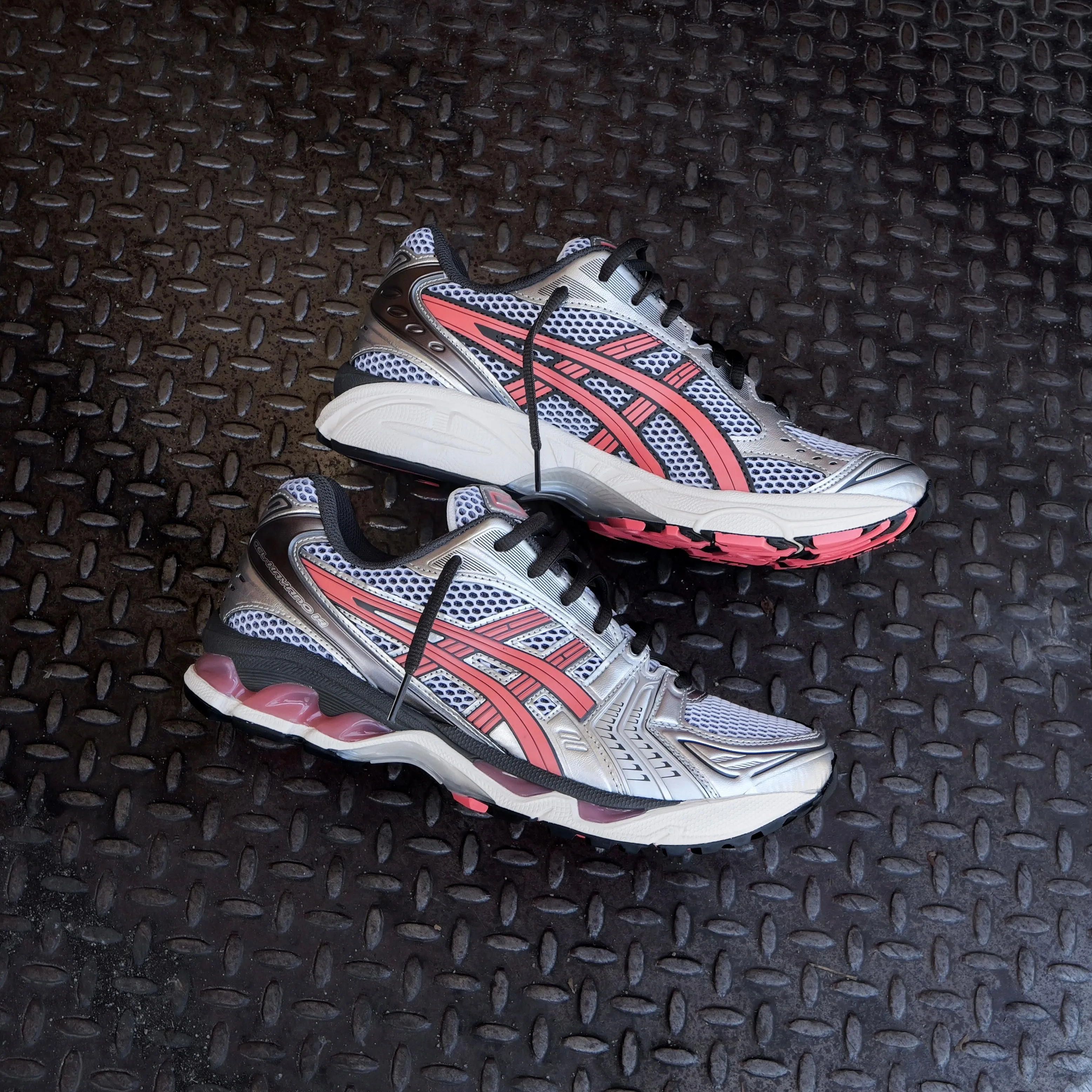 Mens Asics Gel-Kayano 14 (White/Papaya) All-day Performance seniors
