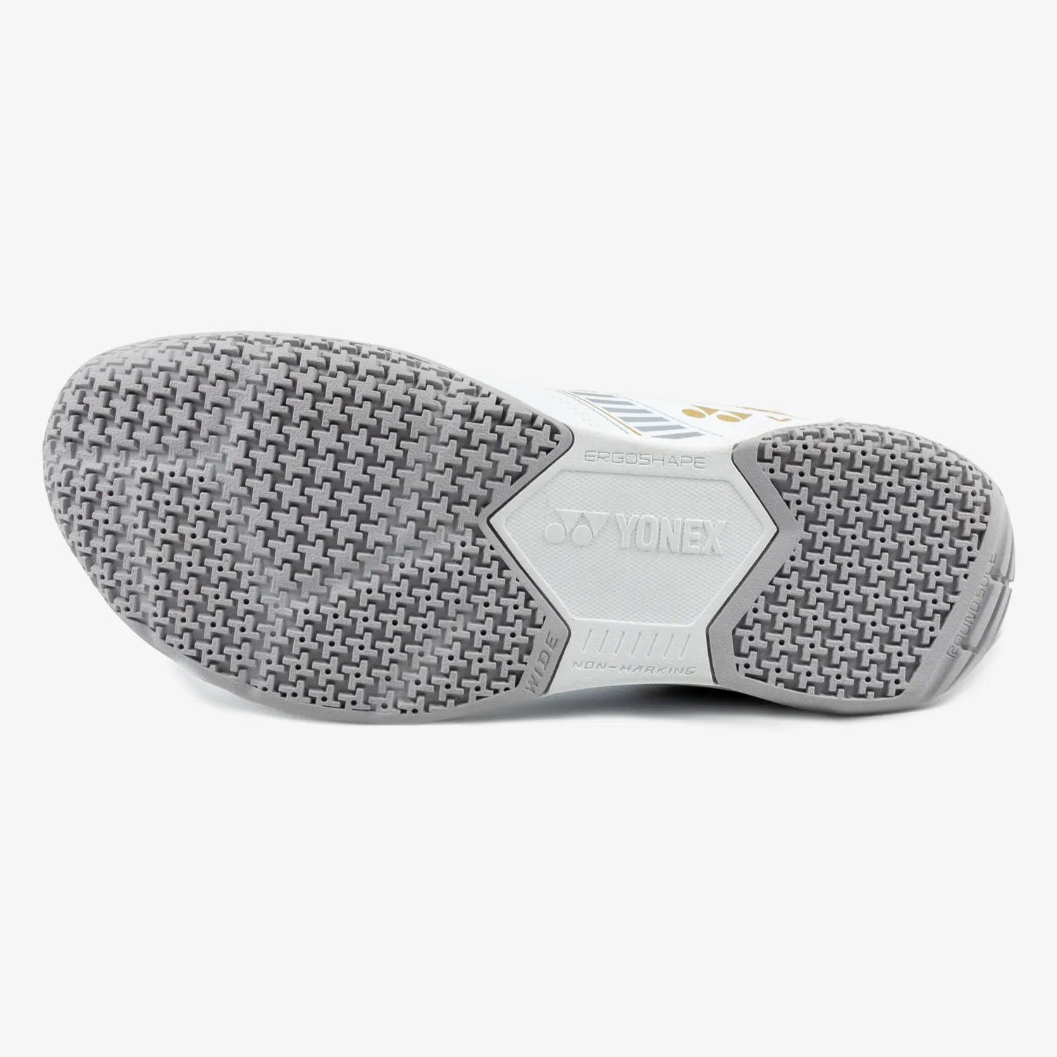Yonex Strider Wide (White/Gold) Court Shoe Extra Light