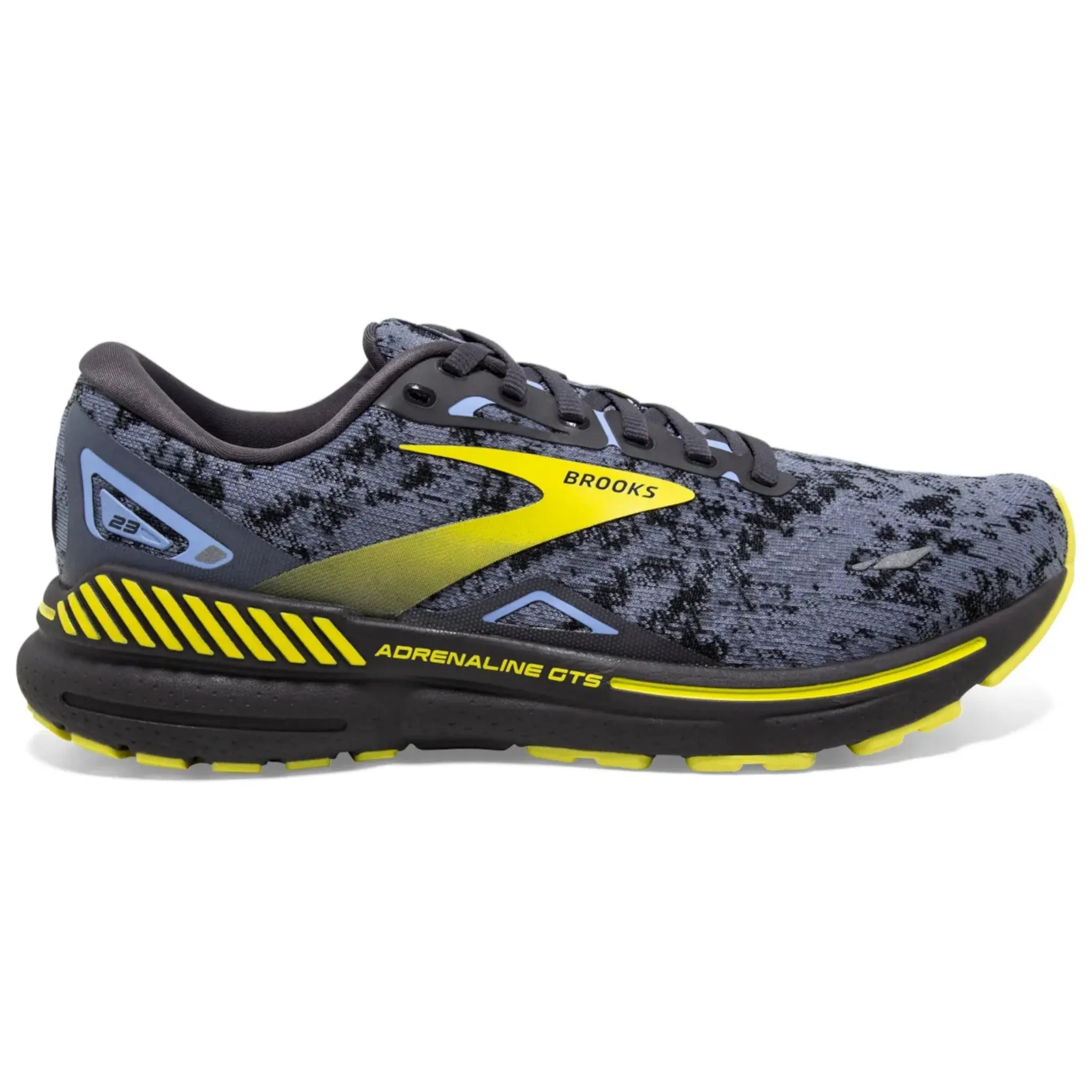 Low Arch Shock Resistant Brooks Men's 110391 404 Adrenaline GTS 23  Nine Iron Folkstone Sulphur Cushion Support Running Shoes