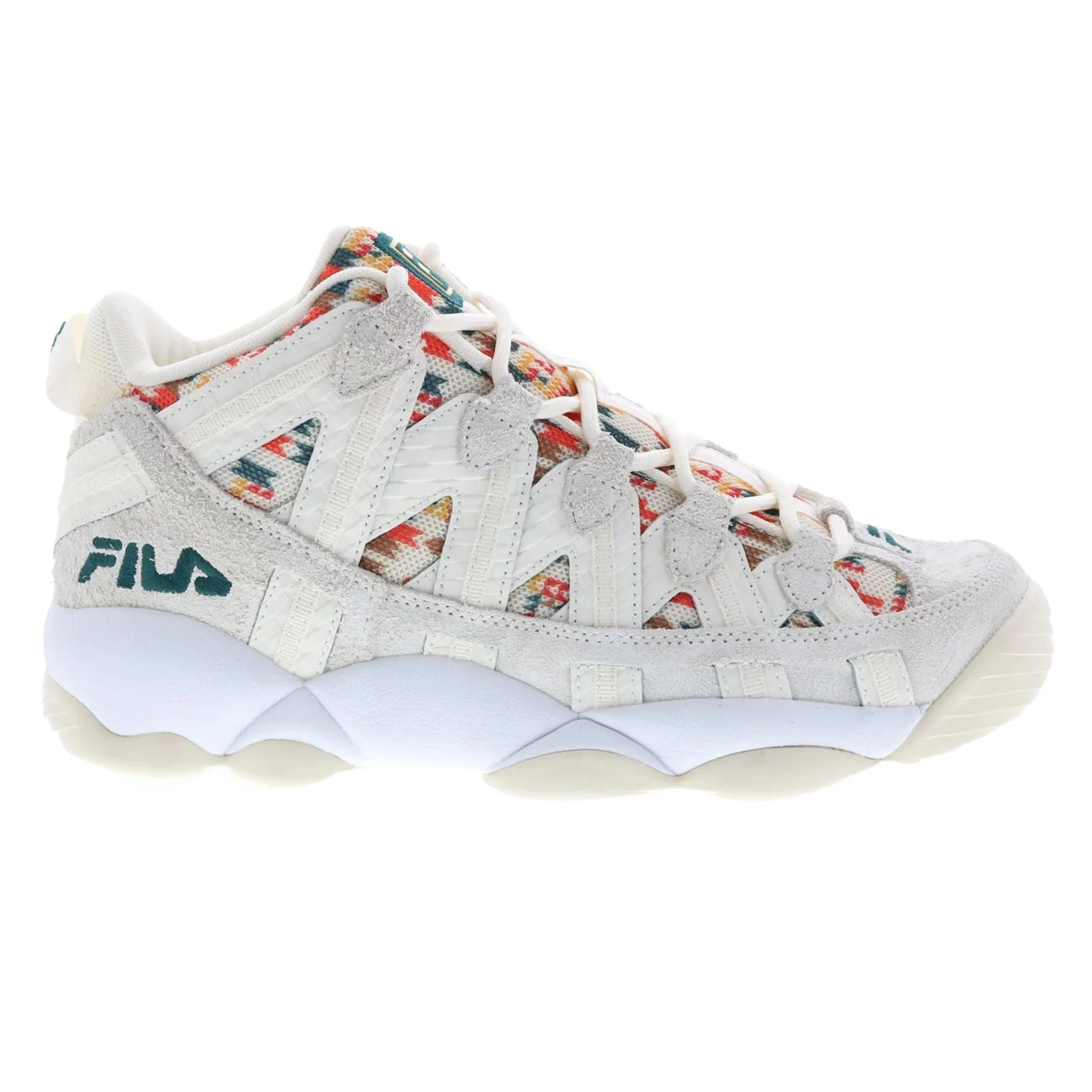 School Style Fila Men's 1BM01271-142 Stackhouse Spaghetti Gardenia White June Bug Basketball Shoes