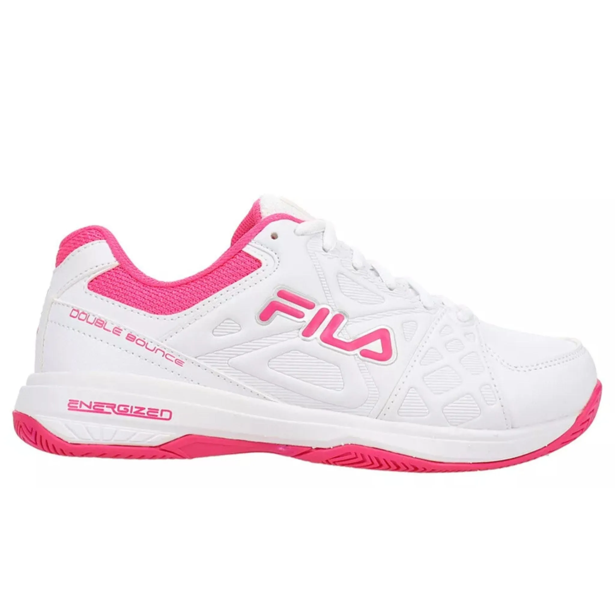 Fila Women's 5PM00606 154 Double Bounce 3 White Pink Pickleball Shoes Urban Ride