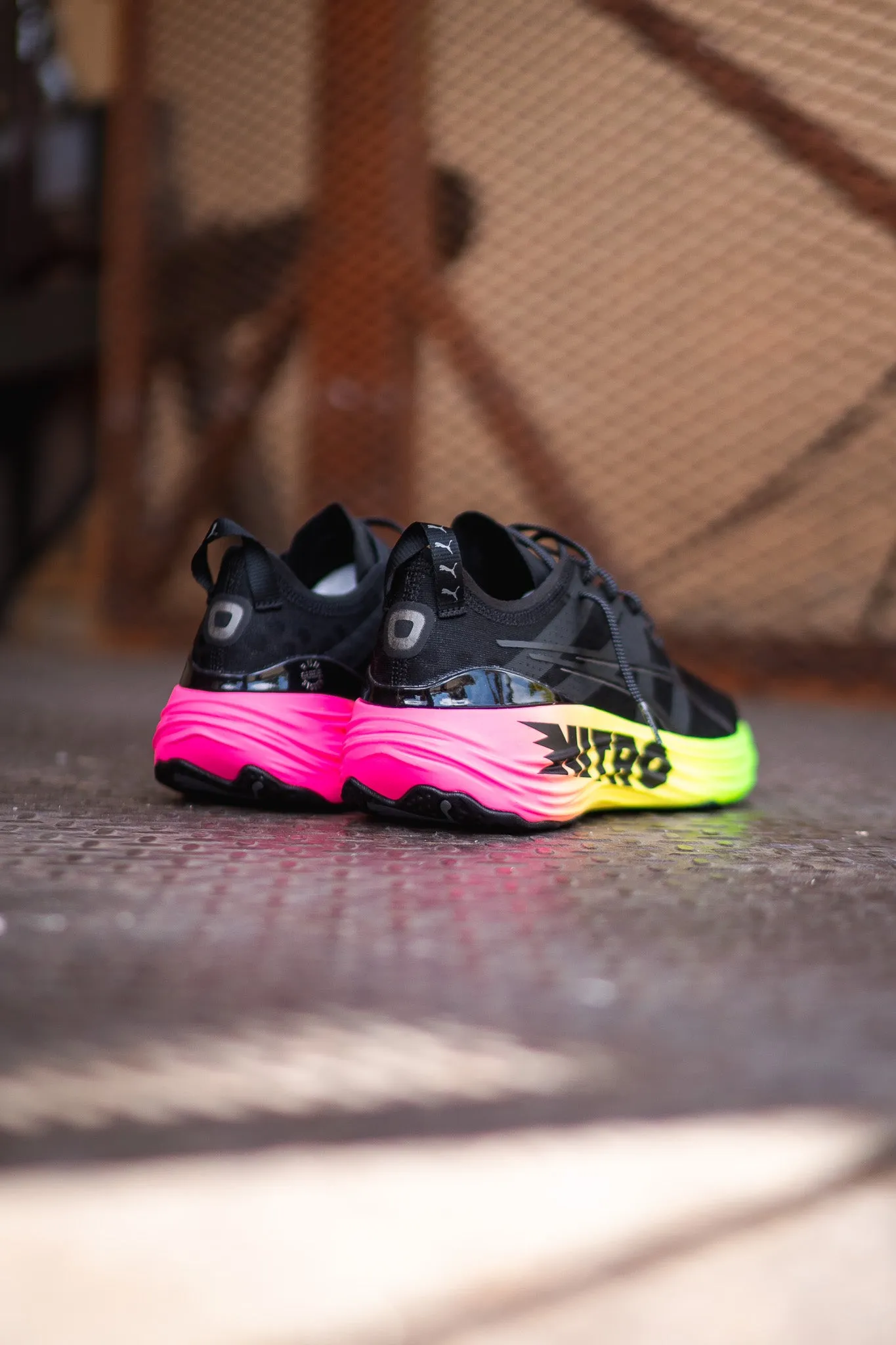 least classic Secure Design Mens Puma ForeverRUN Nitro Futrograde (Black/Gecko Green)