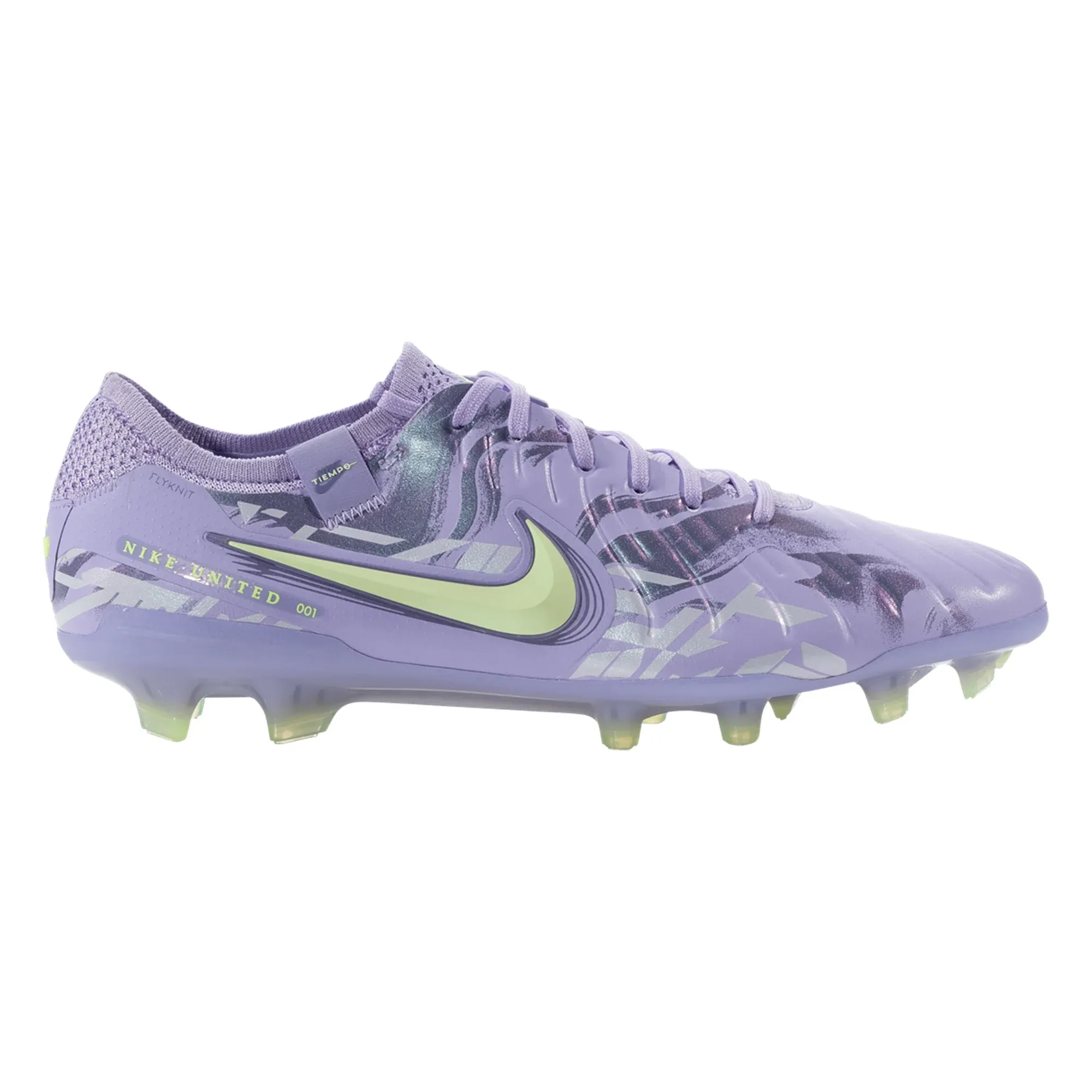 Big kid-size shoes Nike United Legend 10 Elite FG Soccer Cleats (Purple Agate/Barely Volt)