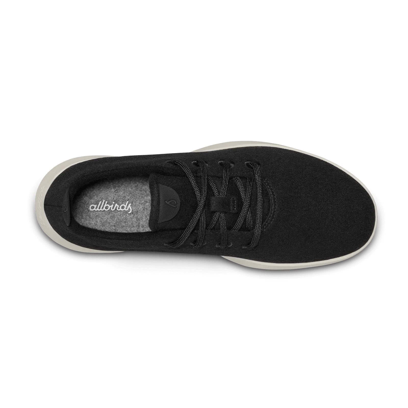 Men's Wool Runner - True Black (Cream Sole) Light Walk
