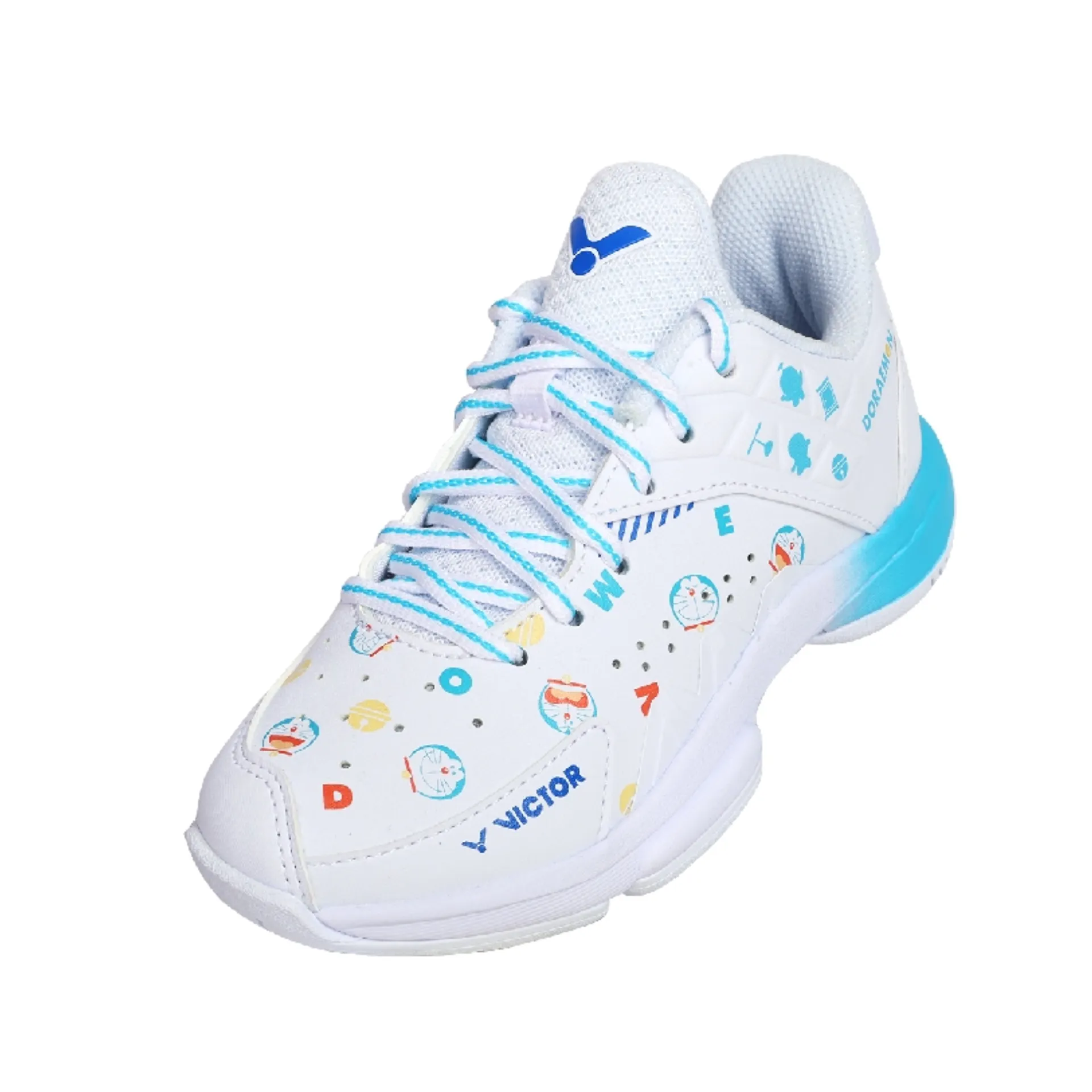 Victor X Doraemon P-DRMJR-A Junior Court Shoes [Bright White] garden
