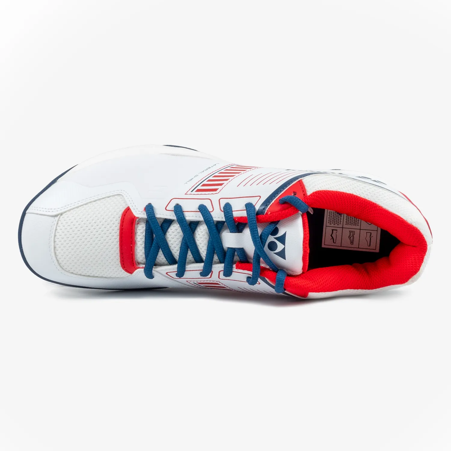 Safe Flex Shield Nova Yonex Strider Wide (White/Red) Court Shoe