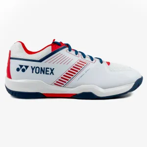 Shock Absorbing Yonex Strider Wide (White/Red) Court Shoe