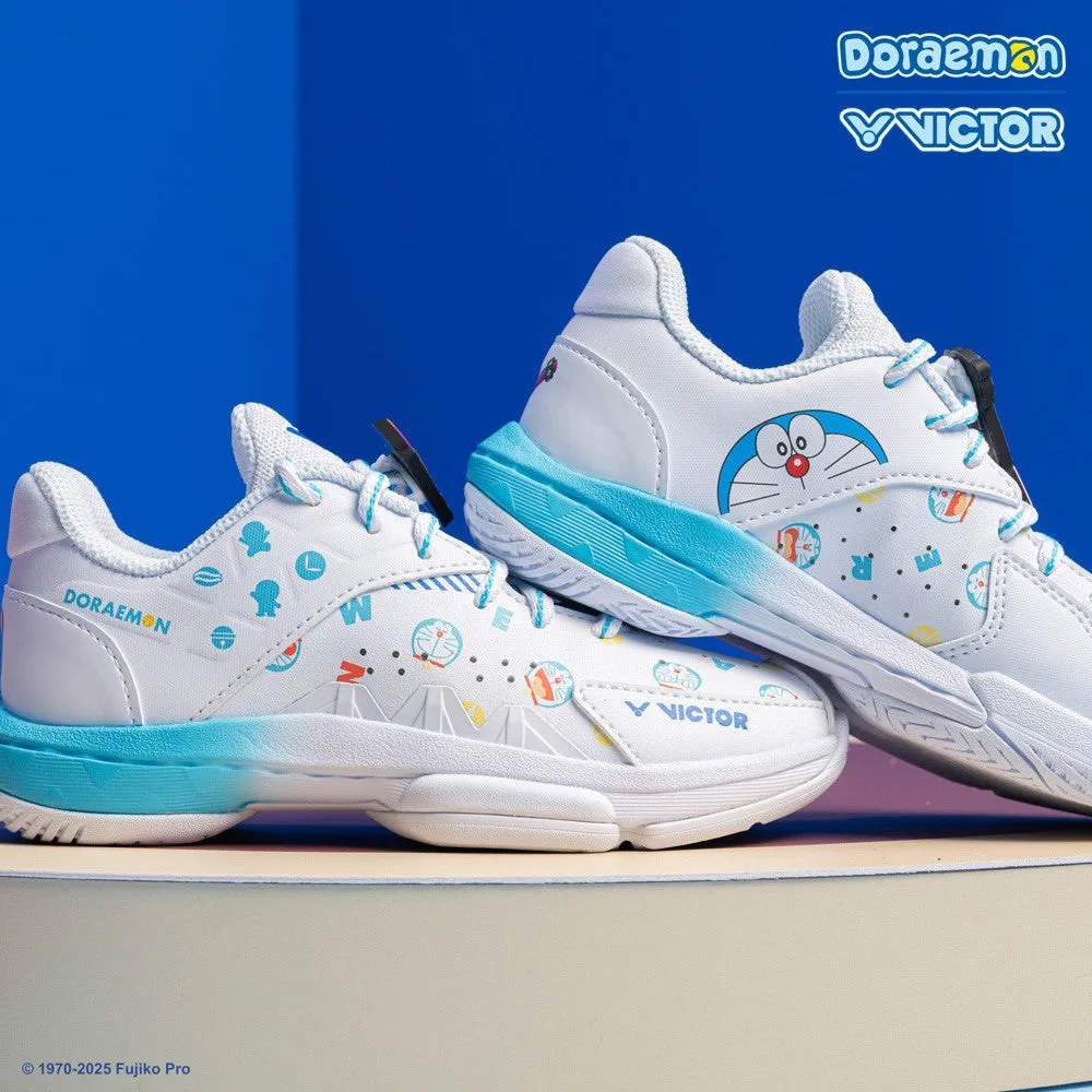 Victor x Doraemon Junior Court Shoes P-DRMJR-A (White) Run Flex Anti Bacterial