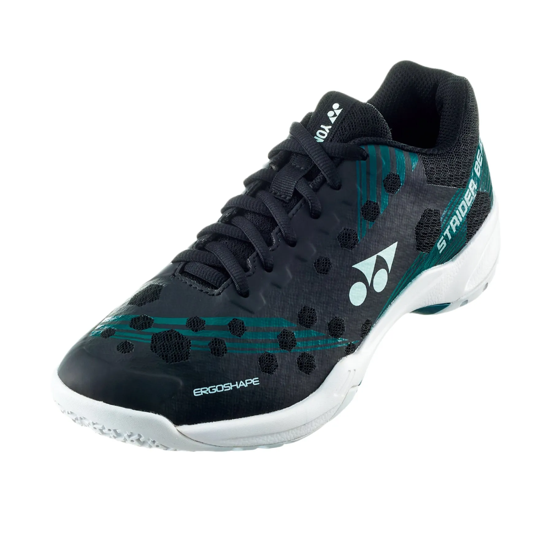 YONEX Power Cushion Strider Beat UNISEX Badminton Shoes - Black/White Path Ultra