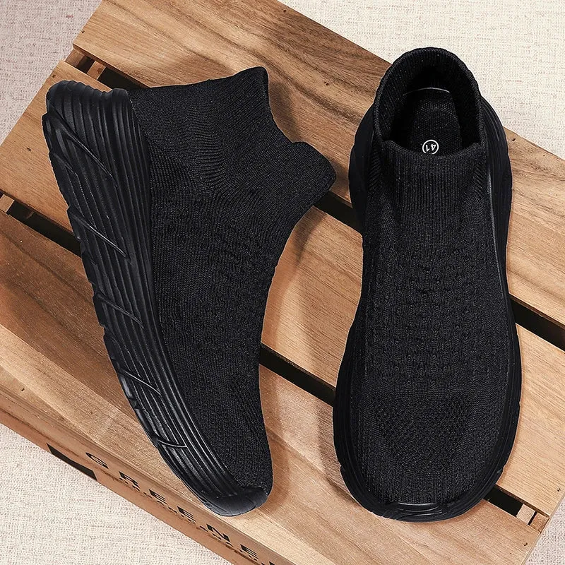 Men Running Walking sock Shoes Fashion Casual Sneakers Breathable Sport shoes Lightweight Men Sneakers Casual Shoes Firm Lock