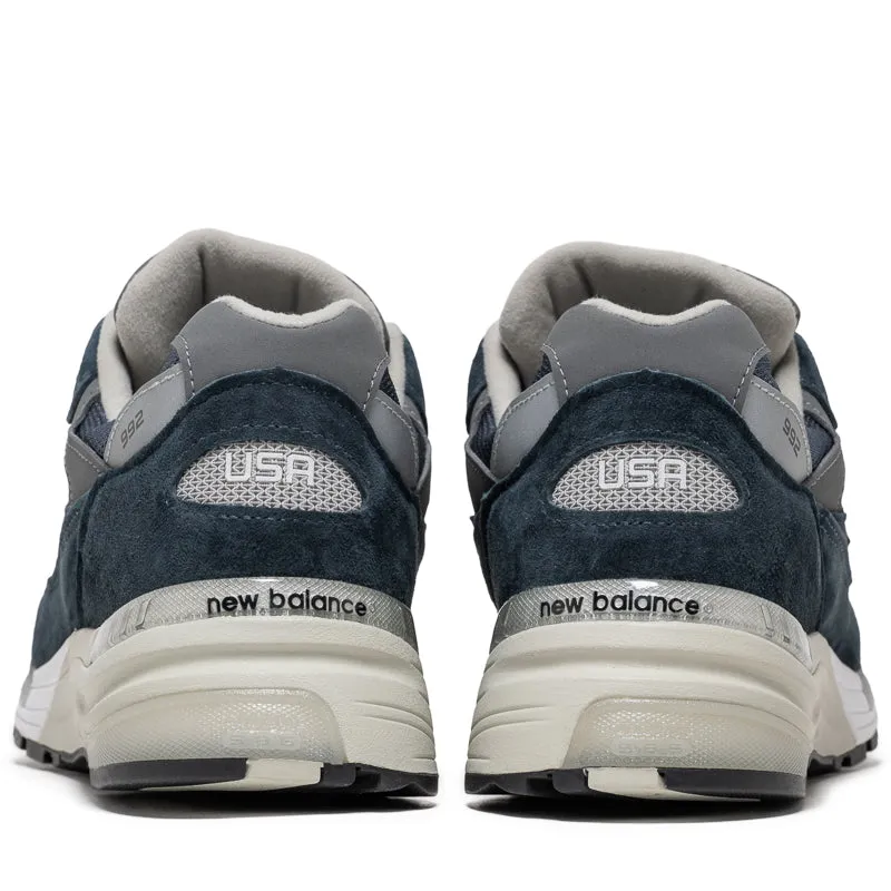 Slim Profile New Balance Made In USA 992 - Navy/Grey
