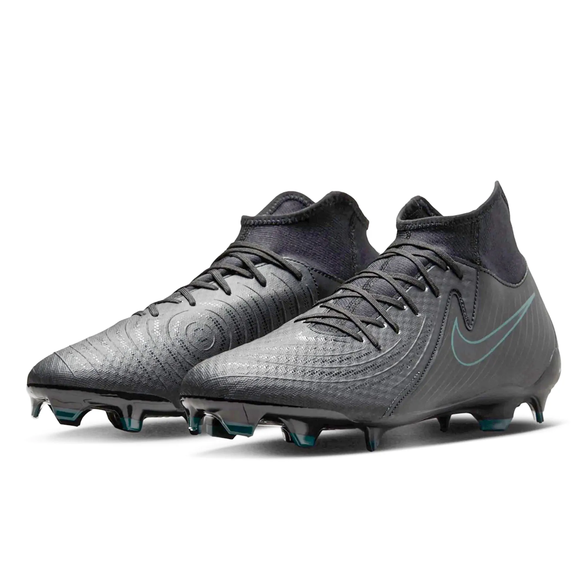 antibacterial shoes Nike Phantom Luna II Academy FG/MG Soccer Cleats (Black/Black-Deep Jungle)