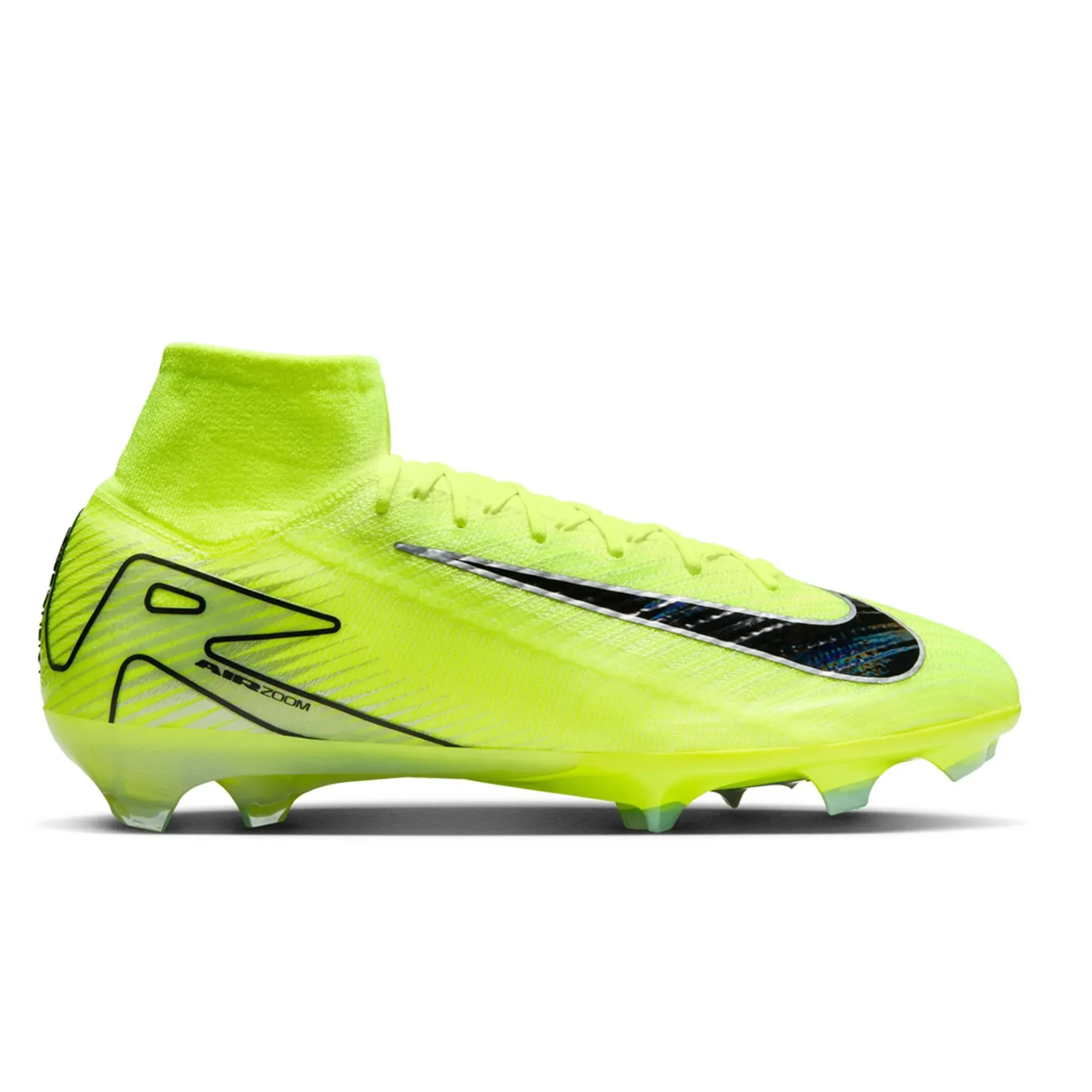 Nike Zoom Superfly 10 Elite FG Soccer Cleats (Volt/Black) Injury prevention intermediates