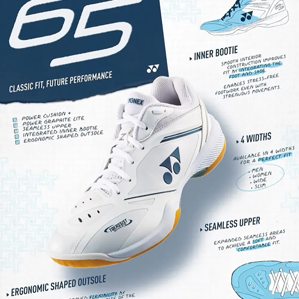 Yonex Power Cushion 65 Z4 Men's Shoe (White) 2025 Safe Core Track Prime