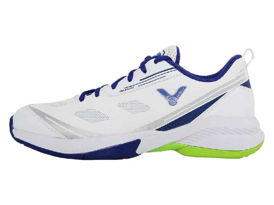 Victor A610III-AB Court Shoes [Pearly White/Mazarine Blue] Wash Safe Power Alpha