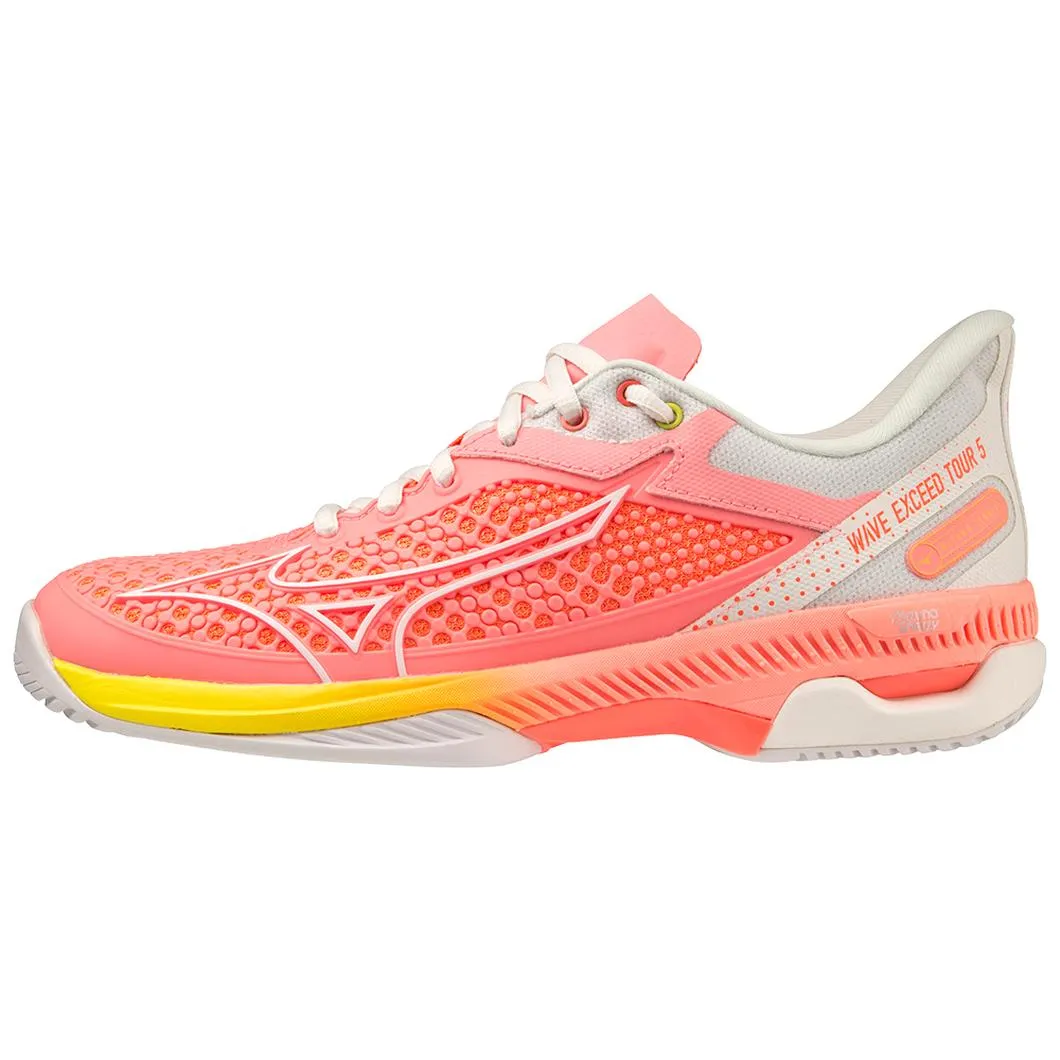 Impact Ultra Mizuno Wave Exceed Tour 5 AC Ladies Court Shoes [Candy Coral/Snow White]