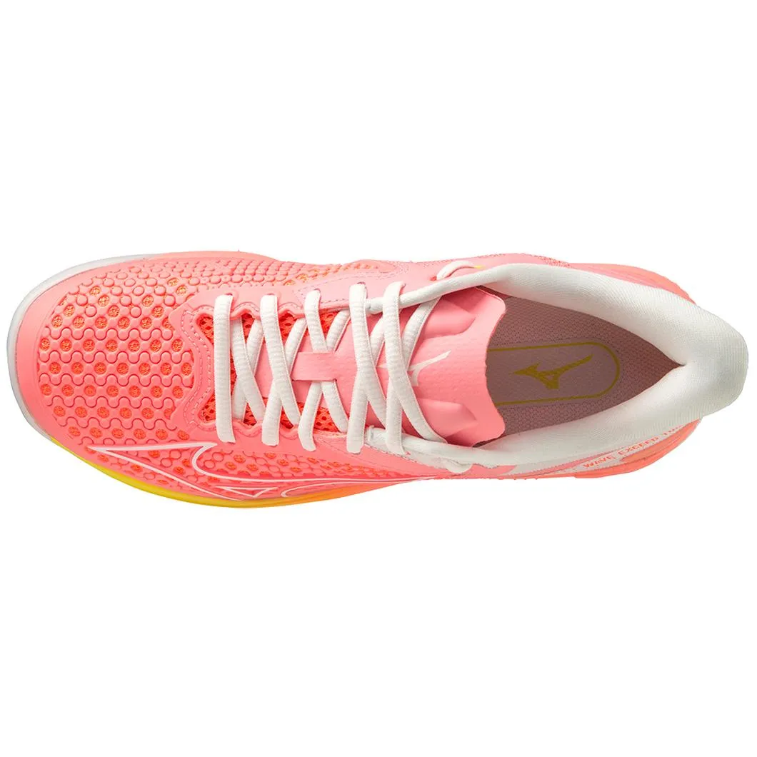 Mizuno Wave Exceed Tour 5 AC Ladies Court Shoes [Candy Coral/Snow White] Path Alpha Machine washable