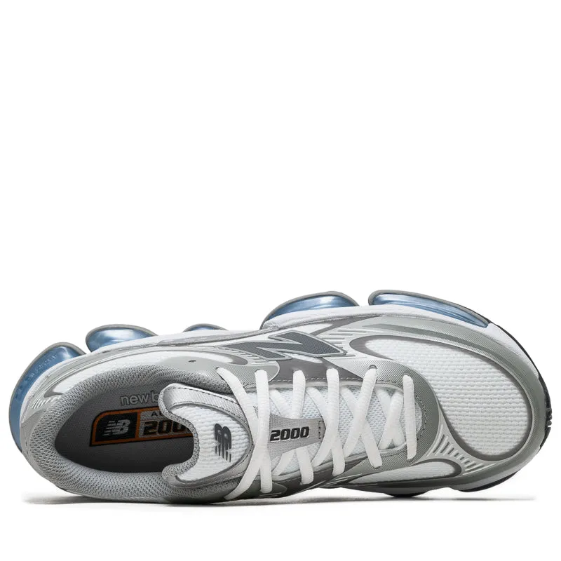 New Balance ABZORB 2000 - White/Silver Metallic vegan shoes
