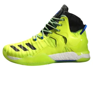 Enhanced Footwork ADIDAS ROSE 7 Men Basketball Shoes , Yellow/Red, Shock Absorption Wear Resistant Non-slip