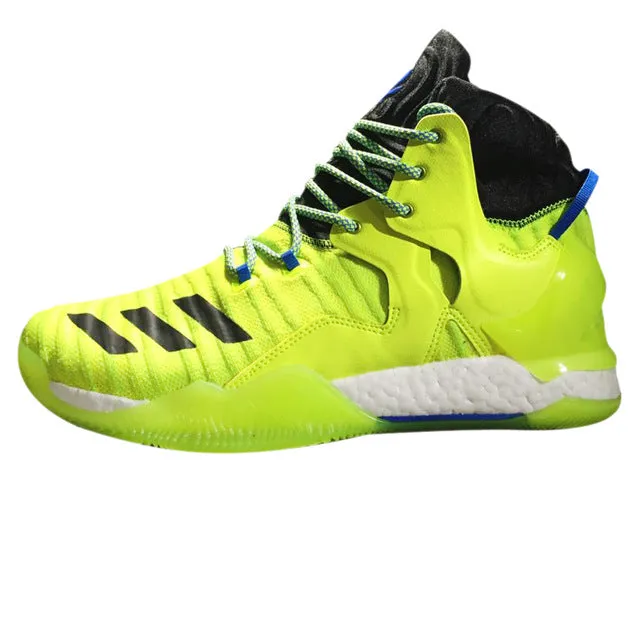Dynamic support ADIDAS ROSE 7 Men Basketball Shoes , Yellow/Red, Shock Absorption Wear Resistant Non-slip