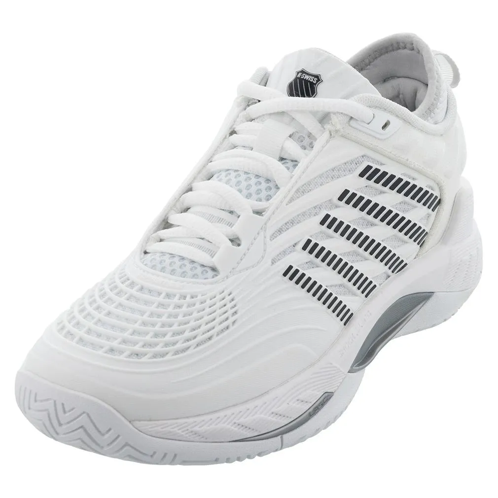 Step Edge resistant K-Swiss Hypercourt Supreme 2 Women's Tennis Shoes [WHT/VPRBLUE/BLK]